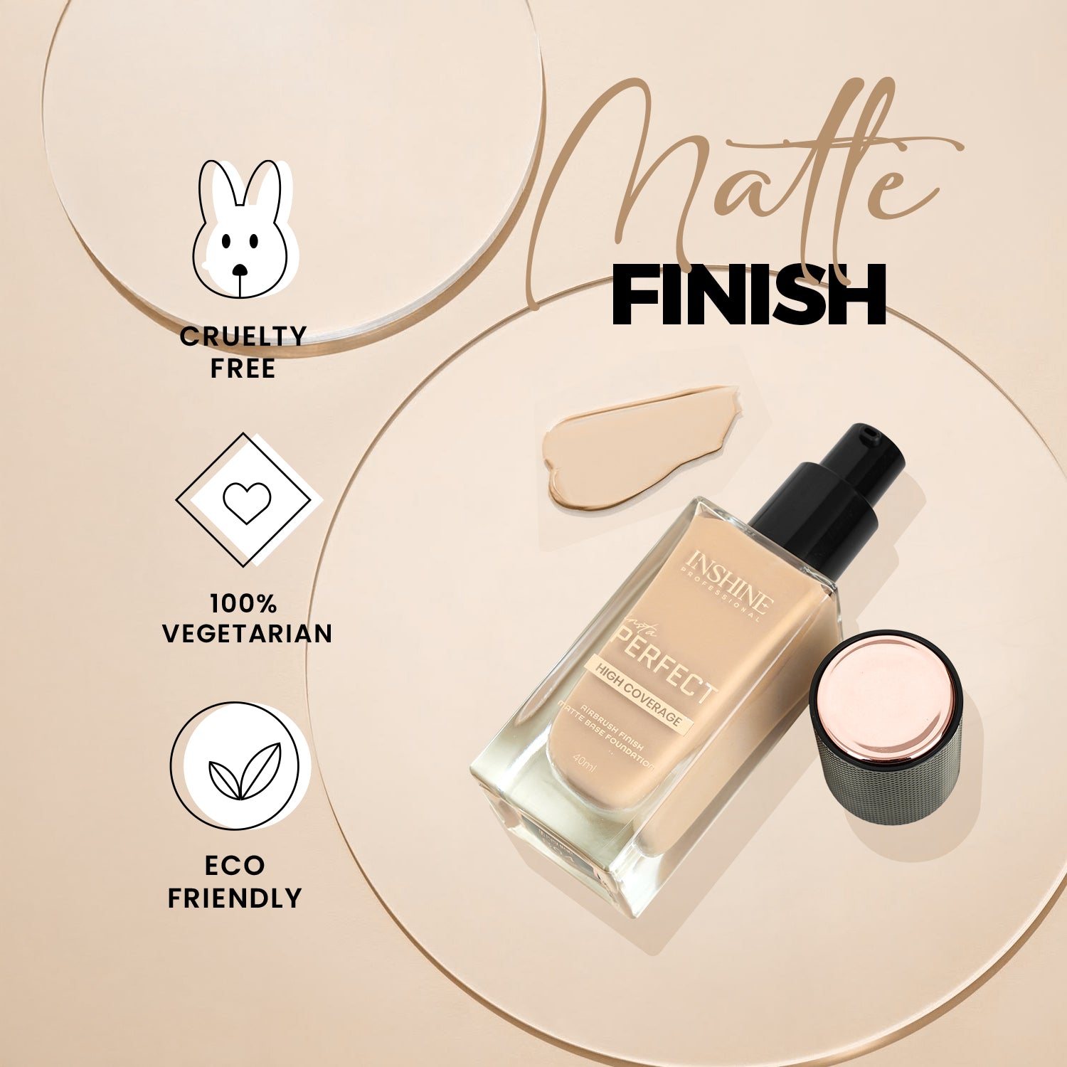 Insta Perfect High Coverage Airbrush Finish Matte Base Foundation