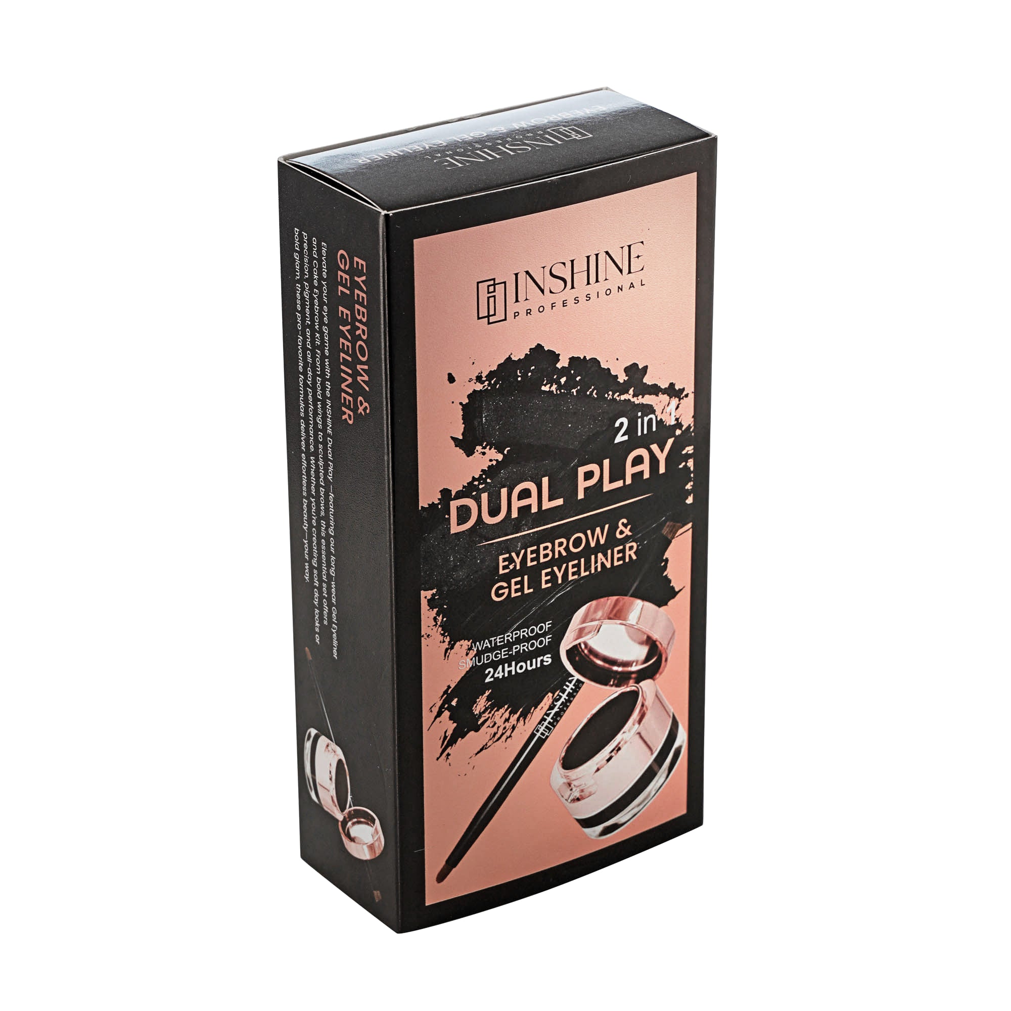 2 in 1 Dual Play Eyebrow and Gel Eyeliner, Waterproof and Smudge Proof, 24 Hours Long Lasting