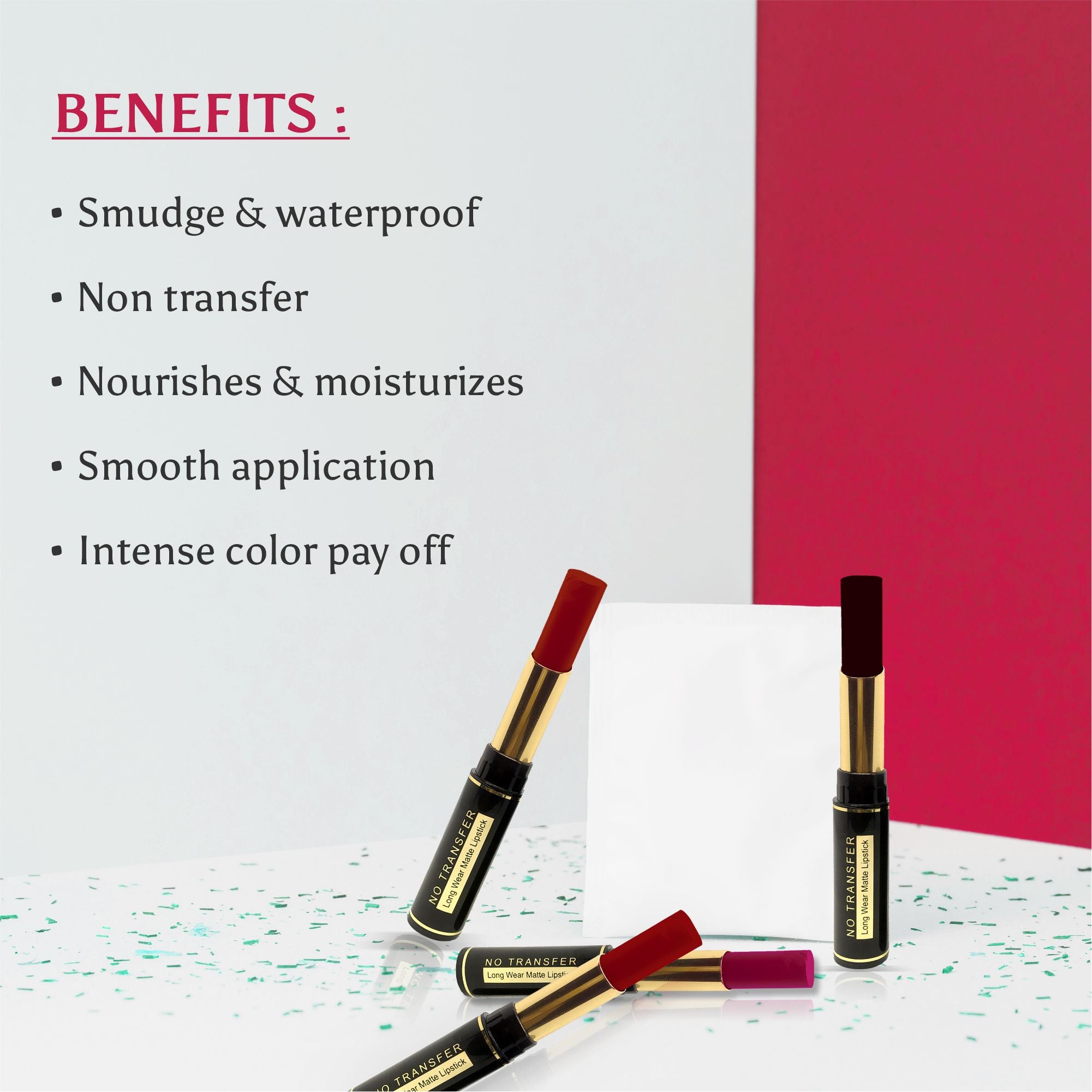 No Transfer Long Wear Matte Lipstick