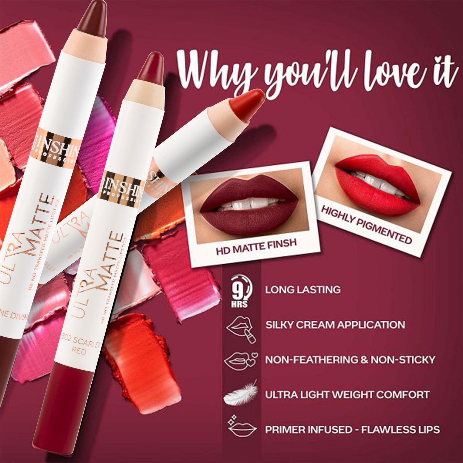ULTRA MATTE HD NO TRANSFER MATTE LIPSTICK