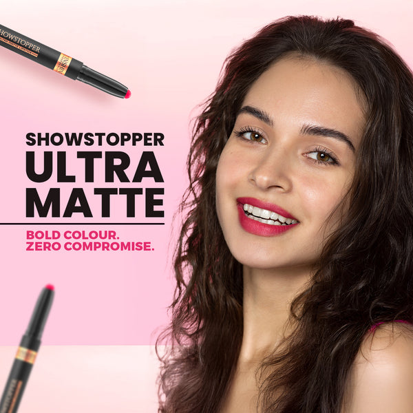 Showstopper Ultra Matte Lipstick | No Transfer & Waterproof Formula